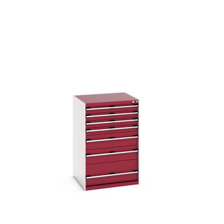 40028031-24V Bott 7 Cabinet, Steel, 1200mm x 750mm x 800mm, Red
