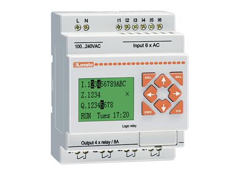 LRD10RA240 Lovato LRD10 Logic Controller - 6 Inputs, 4 Outputs, For Use With LRXSW, HMI Interface