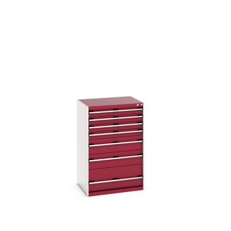 40020059-24V Bott 7 Cabinet, Steel, 1200mm x 650mm x 800mm, Red