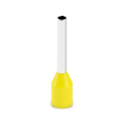 2100088 Phoenix Contact Insulated Ferrule, 10mm Pin Length, 1.5mm Pin Diameter, Yellow