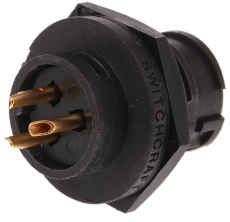 EN3P3FX Switchcraft EN3 Series, 3 Pole Panel Mount Connector Plug, with Female Contacts, IP16, IP18, IP66, IP68