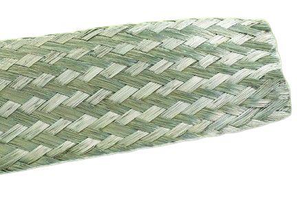 1240 SV005 Alpha Wire Braided Tinned Copper Silver Cable Sleeve, 38.1mm Diameter, 30m Length, FIT Wire Management Series