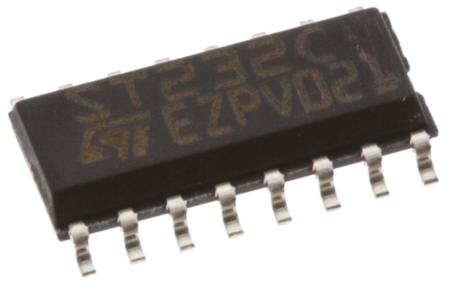 ST232CDR STMicroelectronics  Line Transceiver, 16-Pin SOP