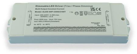 360-653 RS PRO Dimmable LED Driver, 3 → 65V Output, 60W Output, 2100mA Output, Constant Current Dimmable