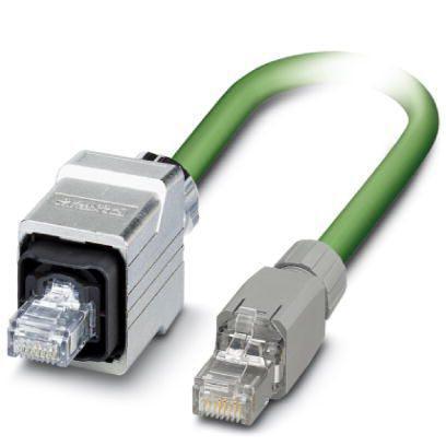 1416246 Phoenix Contact Cat5e Cat5e Cable, Shielded Shield, Green, 5m