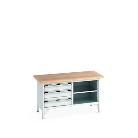 41002166-16V Bott 41002166.16V Sheet Steel Workbench, 840mm x 750mm x 1500mm