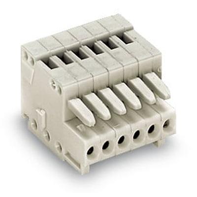 733-105-1 WAGO, 2.5mm Pitch, 733, 5 Way, , Pluggable Terminal Block, Feed Through Plug, Cable Mount, Cage Clamp Termination,