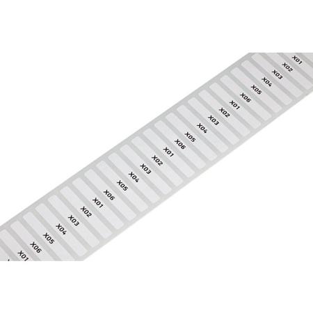 210-810 WAGO 210 White Black Print Label, 35mm Width, 5mm Height, 1500Per Pack Qty