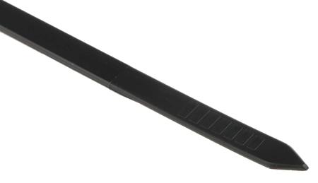 811-1808 RS Pro Black Nylon Releasable Cable Tie, 200mm x 4.5 mm