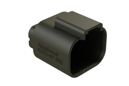 AT04-4P-BM03 Amphenol Industrial, AT04 Automotive Connector Socket Black Through Hole 4 Way, Solder Termination