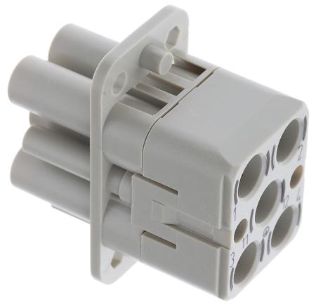 09120063141 HARTING Heavy Duty Power Connector Insert, 40A, Female, Han Q Series, 7 Contacts