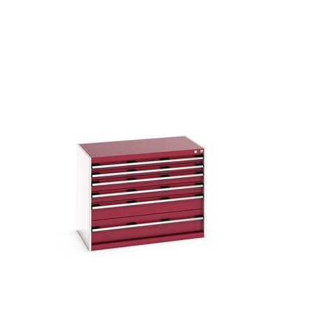 40021191-24V Bott 6 Cabinet, Steel, 800mm x 650mm x 1050mm, Red