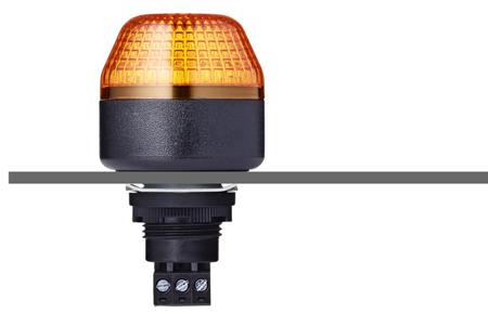 801501405 AUER Signal IBM Series Amber Multiple Effect Beacon, 24 V ac/dc, Panel Mount, LED Bulb, IP65
