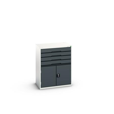 16925165-19 Bott 4 Cabinet, Steel, 1000mm x 800mm x 550mm, Anthracite Grey, Light Grey