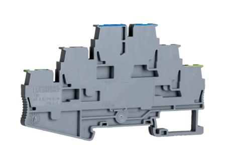 3036084 Phoenix Contact  ST 2.5-PE/L/N Series Grey, Triple-Level, Spring Clamp Termination