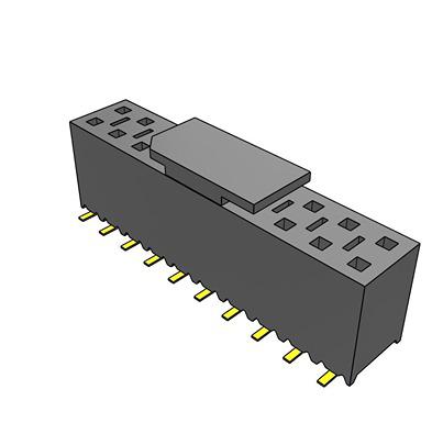 SSM-110-L-DV-LC-P-TR Samtec SSM Series Vertical Surface Mount PCB Socket, 20-Contact, 2-Row, 2.54mm Pitch, SMT Termination