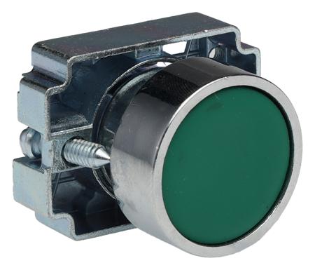 205-2355 RS PRO Flush Green Push Button Head - Momentary, 22mm Cutout, Round