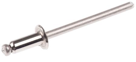 SSD54SSBS POP 10.2mm Plain Stainless Steel Blind Rivet, 4mm diameter, 3.2 → 6.4 mm Thickness