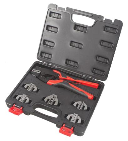 828-0232 RS PRO Hand Ratcheting Crimp Tool for Insulated Spade Connectors, 0.1 → 10mm² Wire