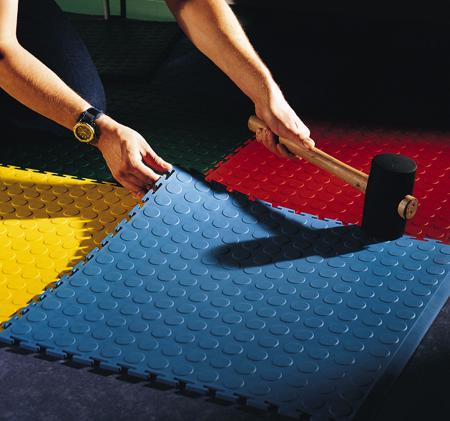 FLEXI5GCDGC ID Group Light Grey Anti-slip Tile PVC Mat 50.1cm x 501mm x 5mm