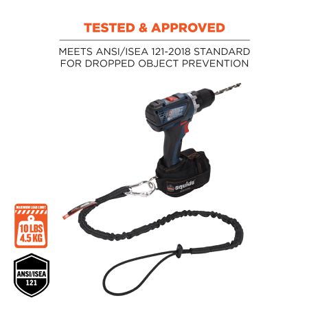 19012 Ergodyne Standard Aluminium, Elastic, Nylon Tool Lanyard Lanyard, 4.5kg Capacity