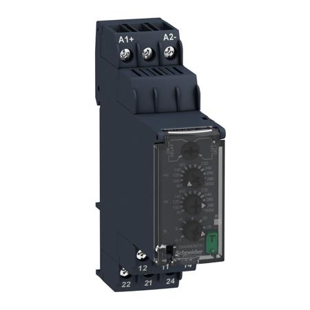 RM22UB34 Schneider Electric Voltage Monitoring Relay, 1 Phase, DPDT, 80 → 300V ac/dc, DIN Rail