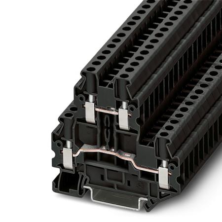 3072637 Phoenix Contact  UTTB 4 Series Black, 0.14 → 6mm², Screw Termination, ATEX, IECEx