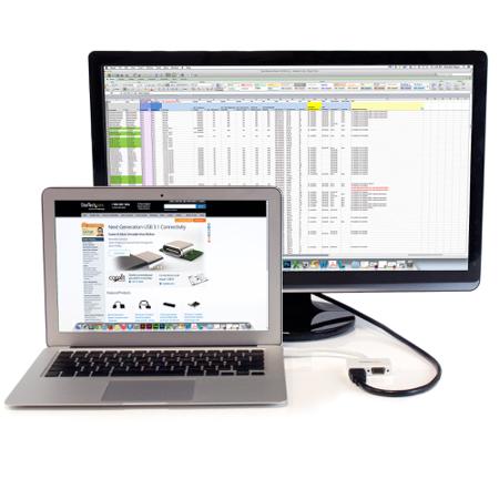 MDP2HDVGAW StarTech.com 2 port Mini DisplayPort to HDMI, VGA Adapter, 150mm - 1920 x 1200