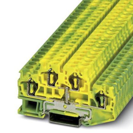 3036039 Phoenix Contact  STTB 4-PE Series Green/Yellow, 0.08 → 6mm², Double-Level, Spring Clamp Termination