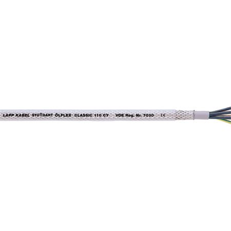 1135207 Lapp OLFLEX CLASSIC 110 Control Cable, 7 Cores, 1 mm² CSA 18, Screened, Transparent Polyvinyl Chloride Sheath