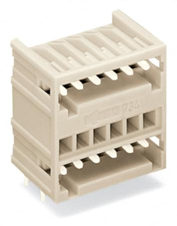 734-402 WAGO 734 Series Angled PCB Header, 4 Contact(s), 3.5 mm Pitch, 2 Row, Unshrouded