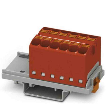 3273552 Phoenix Contact Distribution Block, 12 Way, 0.2 → 6mm², 32A, 800 V, Red