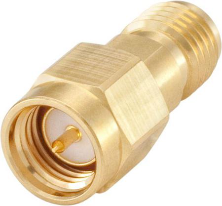 32S105-K00L5 Rosenberger Straight 50Ω Adapter SMA Plug to SMA Jack 18GHz