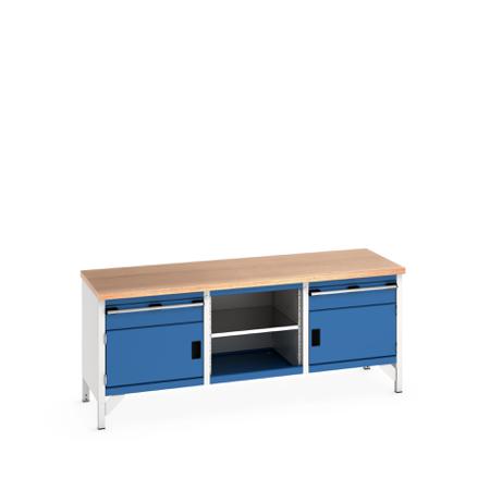 41002052-11V Bott 41002052.11V Sheet Steel Workbench, 840mm x 750mm x 2000mm