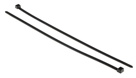 111-12060-T120R-E--PA66W-BK HellermannTyton Black Cable Tie Nylon, 380mm x 7.6 mm