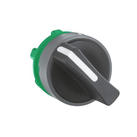 ZB5AD4C0 Schneider Electric ZB5 Series 2 Position Selector Switch Head, 22mm Cutout, Black Handle