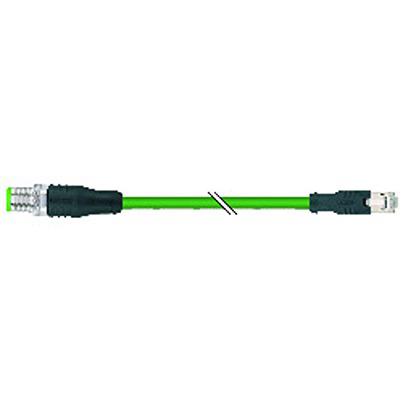 X67CA0E41-0030 B&R Straight Male 4 way RJ45 to Straight Male 4 way M12 Actuator/Sensor Cable, 3m