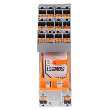2903305 Phoenix Contact DIN Rail Power Relay, 120V ac Coil, 16A Switching Current, 4PDT