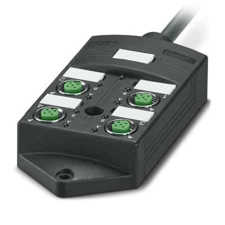 1517097 Phoenix Contact SACB Series Distribution Unit, M12, 10m cable, 4 way, 4 port