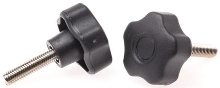 702-7642 RS PRO Black Multiple Lobes Clamping Knob, M8, Threaded Stud