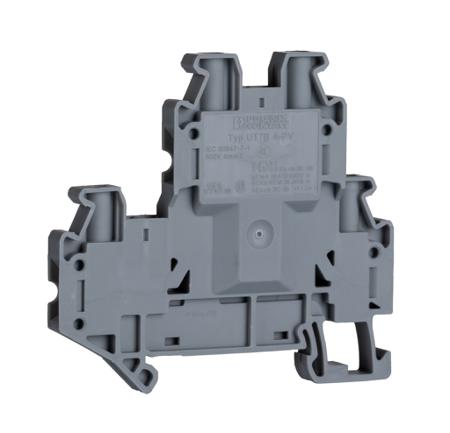 3044733 Phoenix Contact  UTTB4-PV Series Grey, Double-Level, Screw Termination