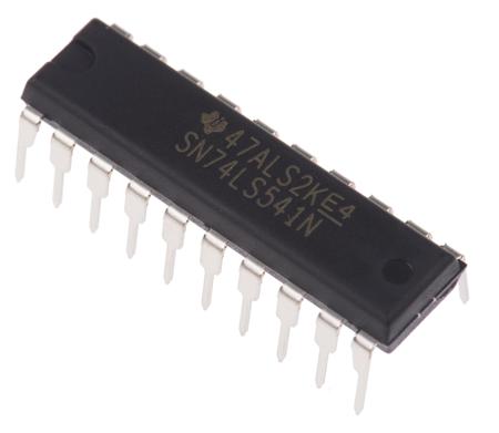 SN74LS541N Texas Instruments  Octal-Channel Buffer & Line Driver, 3-State, 20-Pin PDIP