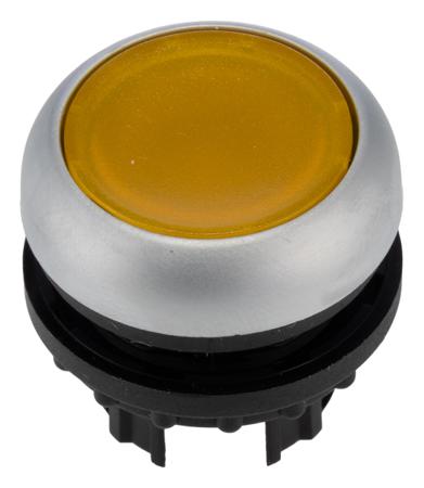 216950-M22-DRL-Y Eaton Flush Yellow Push Button - Maintained, M22 Series, 22mm Cutout, Round