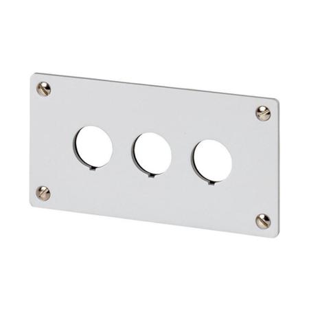 216544 M22-E3 Eaton Brushed Aluminium RMQ Titan M22 Push Button Enclosure - 3 Hole 22mm Diameter