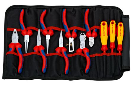 00 19 41 Knipex 11 Piece Electrician Tool Roll with Roll, Yes