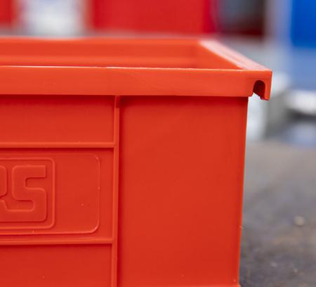 484-4006 RS Pro Red Plastic Stackable Storage Bin, 76mm x 101mm x 167mm