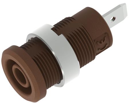 3274-I-Bn Brown Female Banana Socket, Plug In Termination, 36A, 600 → 1000V