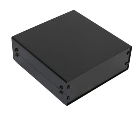 288-3185 RS PRO Black Aluminium Aluminium Case, IP40, Black Lid, 185 x 180 x 65mm