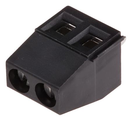 1985881 Phoenix Contact MKDS 1.5/2 HT BK Series PCB Terminal Block, 5mm Pitch, Through Hole Mount, Solder Termination
