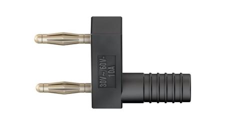 63-9848-21 Staubli Black Plug Banana Connector, 2mm Connector, Socket Termination, 10A, 30V, Gold Plating